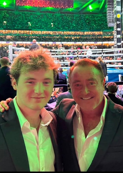 Michael Flatley at Katie Taylor's fight. Pic: Michael Flatley/Instagram