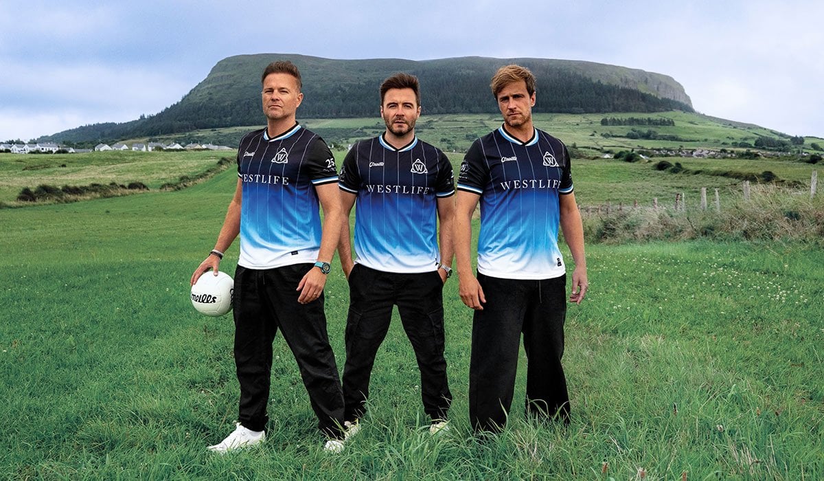 Westlife launches O'Neills GAA jersey. Pic: Instagram