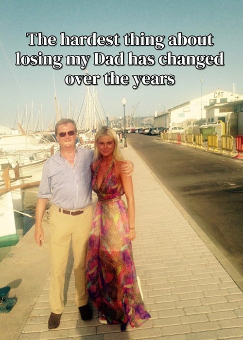 Jess Redden mourns her dad. Pic: Jess Redden/Instagram