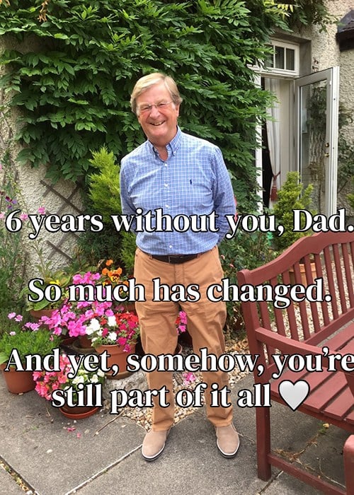 Jess Redden mourns her dad. Pic: Jess Redden/Instagram