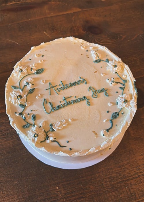 Aoibhín Garrihy celebrates daughter's christening. Pic: Ailbhe Garrihy/Instagram