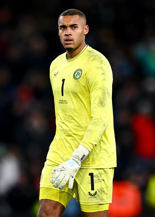 Republic of Ireland goalkeeper Gavin Bazunu during the international friendly match between Republic of Ireland and Switzerland at the Aviva Stadium in Dublin. Pic: Tyler Miller/Sportsfile