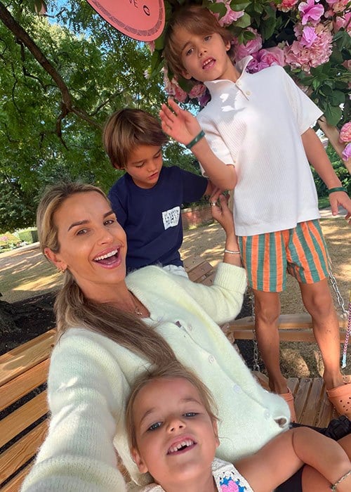 Vogue Williams with her three children. Pic: Vogue Williams / Instagram