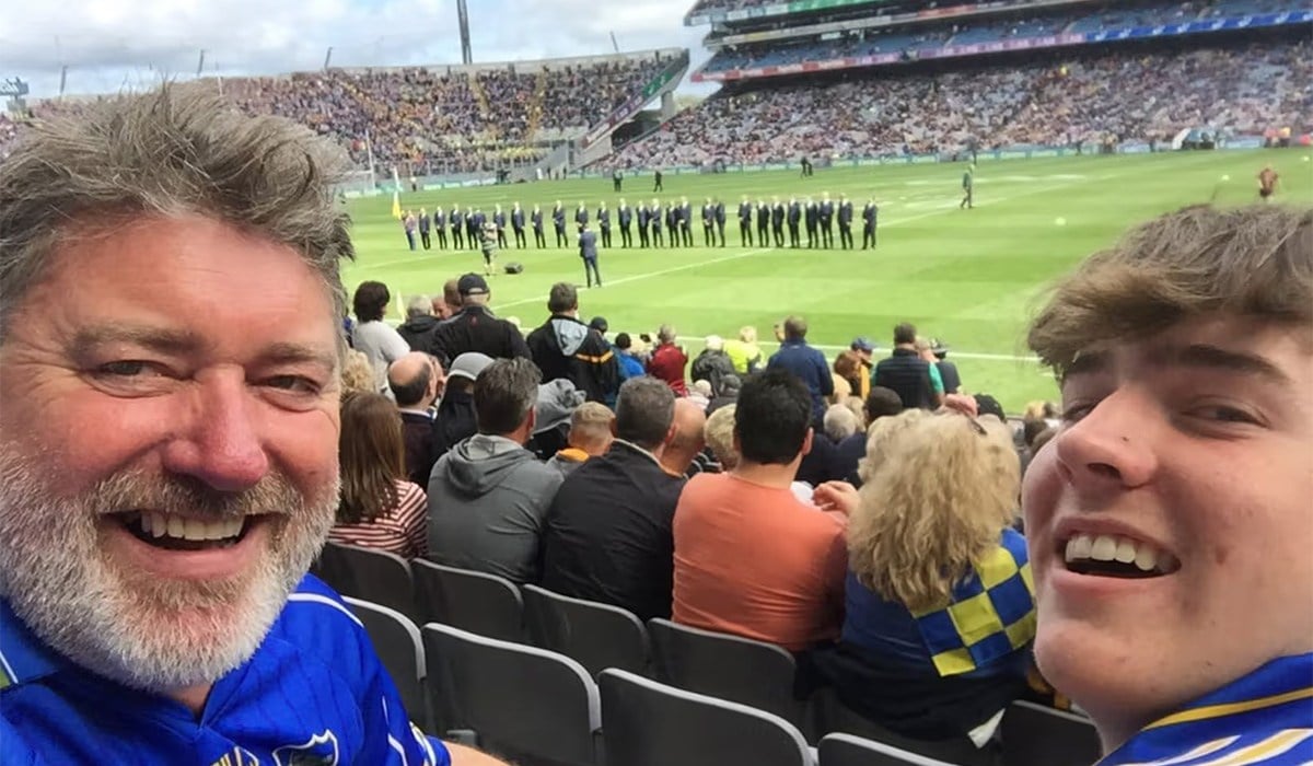 Pat Shortt and son Lughaid. Pic: Pat Shortt/Instagram