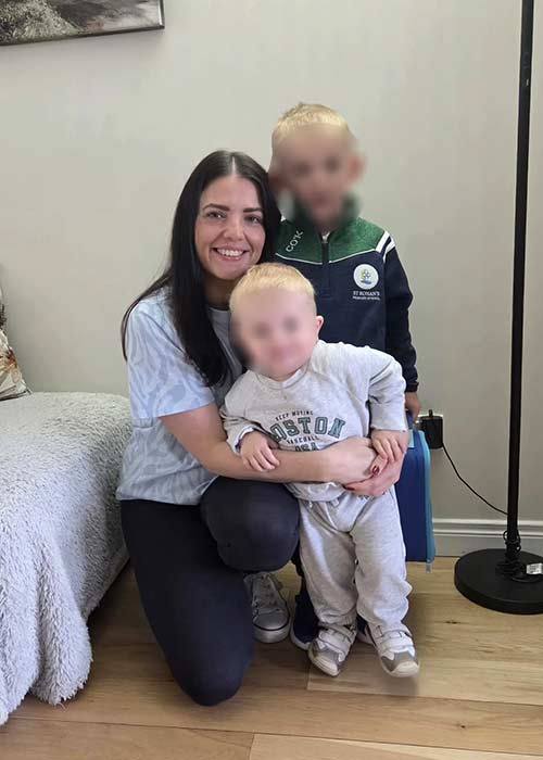Danielle has two young boys, aged five and two. Pic: GoFundMe