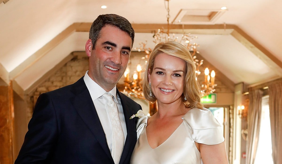 Broadcaster Claire Byrne with her Husband Gerry Scollan on their wedding day. Pic: Conor McCabe