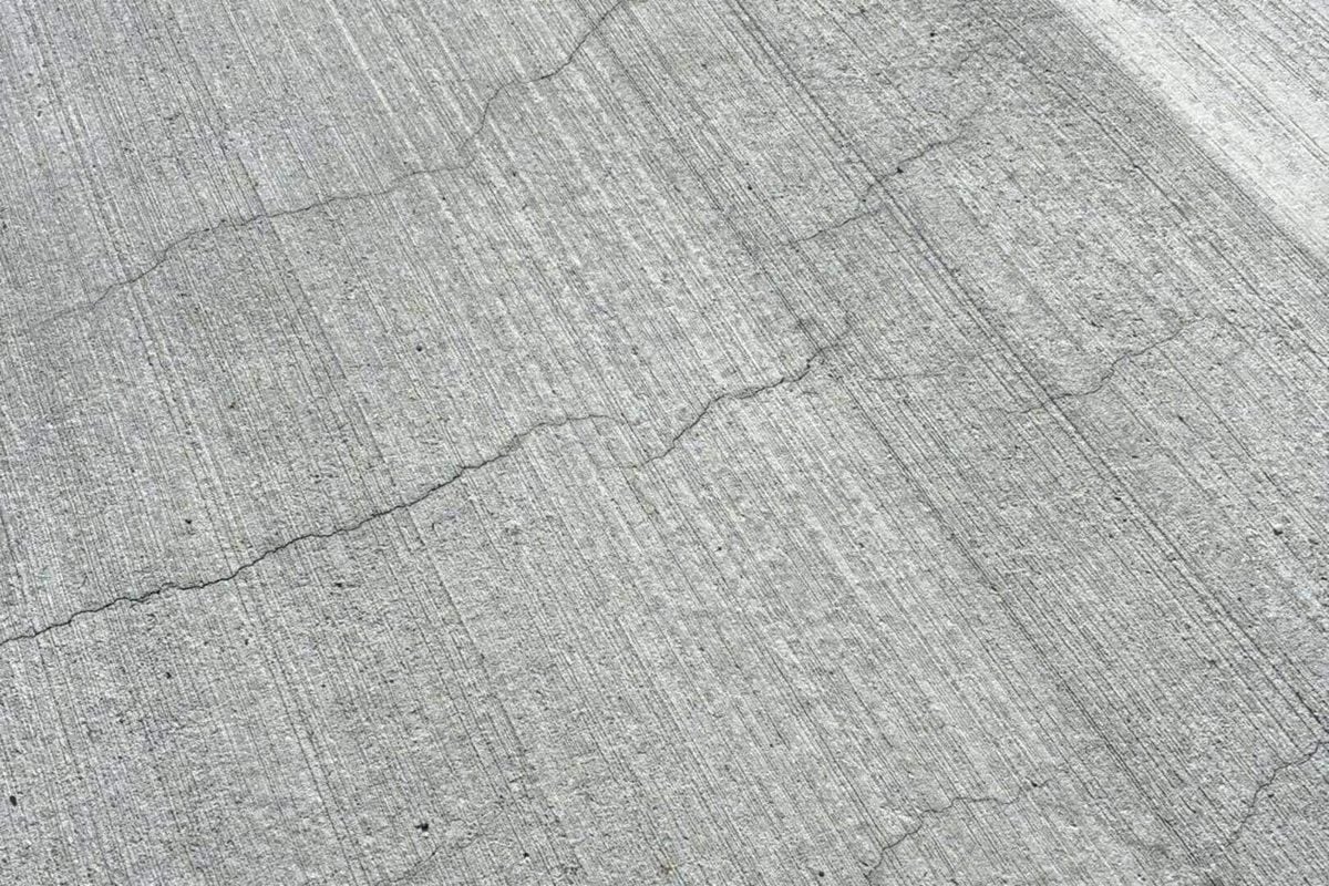 Cracks appearing in an Active Travel pavement in Tramore