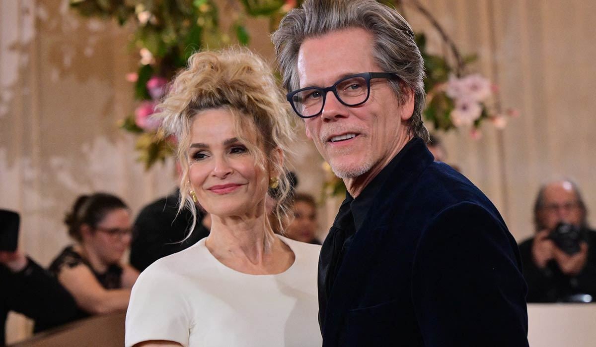 Kyra Sedgwick and Kevin Bacon at the Golden Globes. Pic: Getty Images