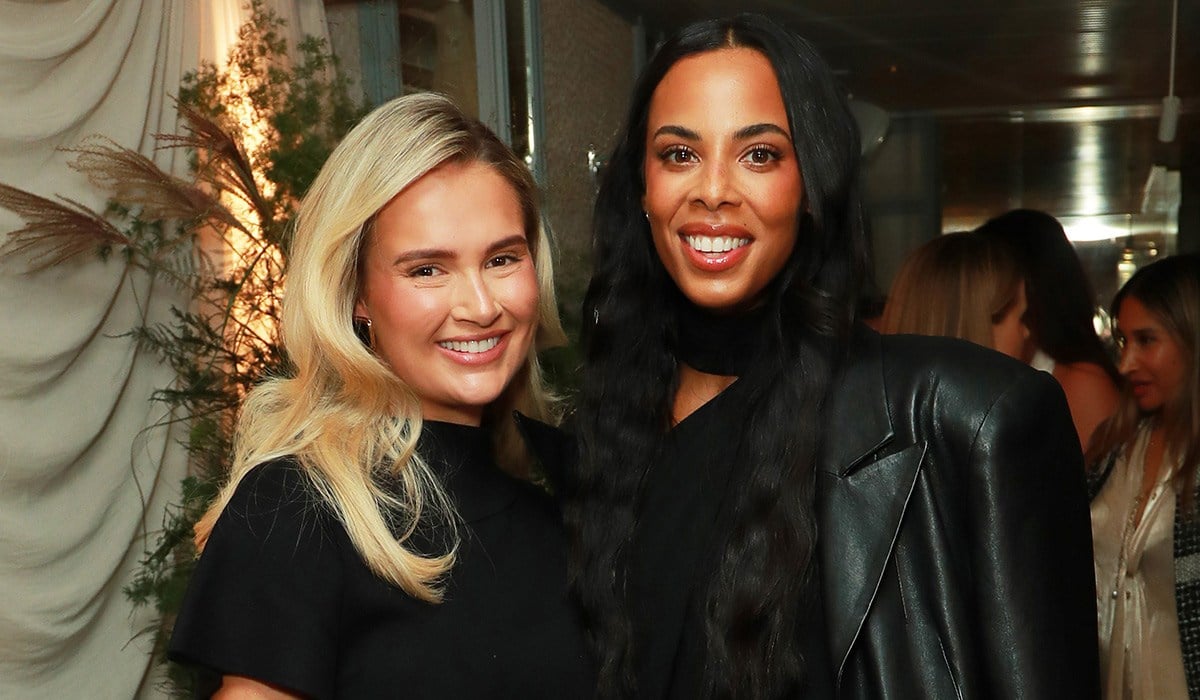 LONDON, ENGLAND - SEPTEMBER 16: Molly-Mae Hague (L) and Rochelle Humes attend Emma Grede's "A Seat The The Table" at Gaia Mayfair on September 16, 2026 in London, England. (Photo by Grant Buchanan/Dave Benett/Getty Images)