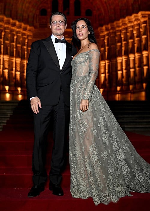 LONDON, ENGLAND - OCTOBER 09: Brad Pitt and Ines de Ramon attend the 2026 Albies, hosted by The Clooney Foundation for Justice at the Natural History Museum on October 09, 2026 in London, England. (Photo by Kate Green/Getty Images for The Clooney Foundation for Justice)