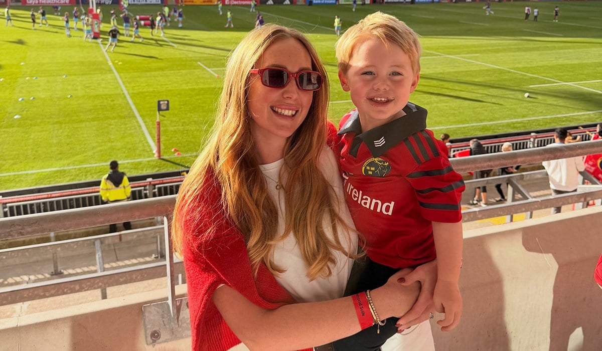 Munster rugby star Kieran Brookes' wife, Danielle Molloy, with their son, Alfred. Pic: Danielle Molloy/Instagram