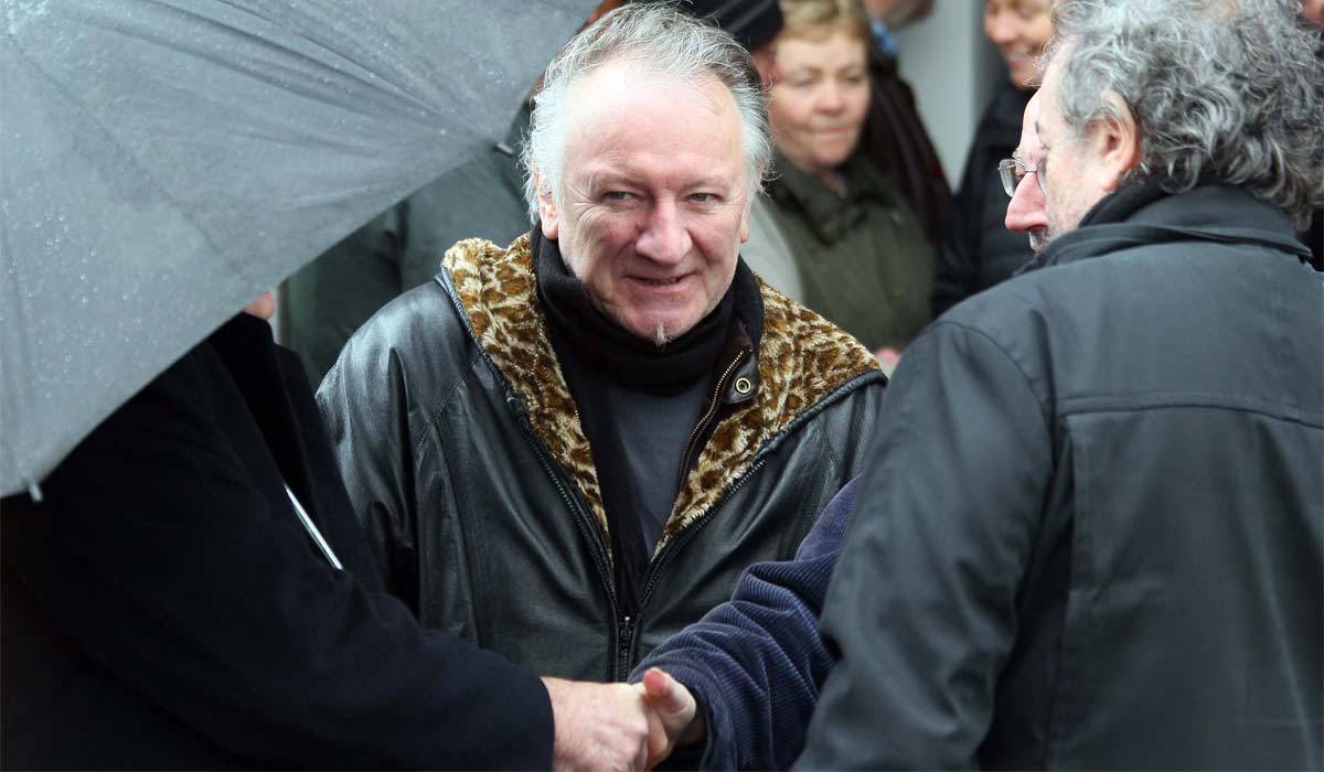 09/04/12 Musician, Donal Lunny pictured at the Funeral of Dubliners member, Barney McKenny at St. Patrick's Church, Trim Co. Meath this afternoon....Picture Colin Keegan, Collins, Dublin.