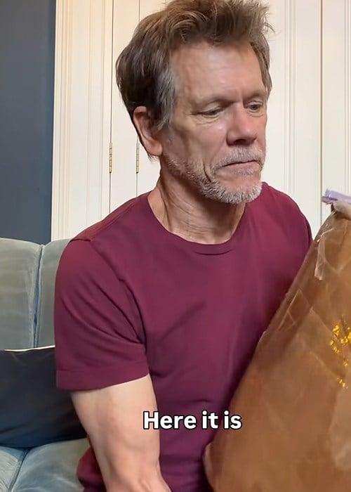 Kevin Bacon's missing parcel has finally arrived in Ireland. Pic: Kevin Bacon / Instagram