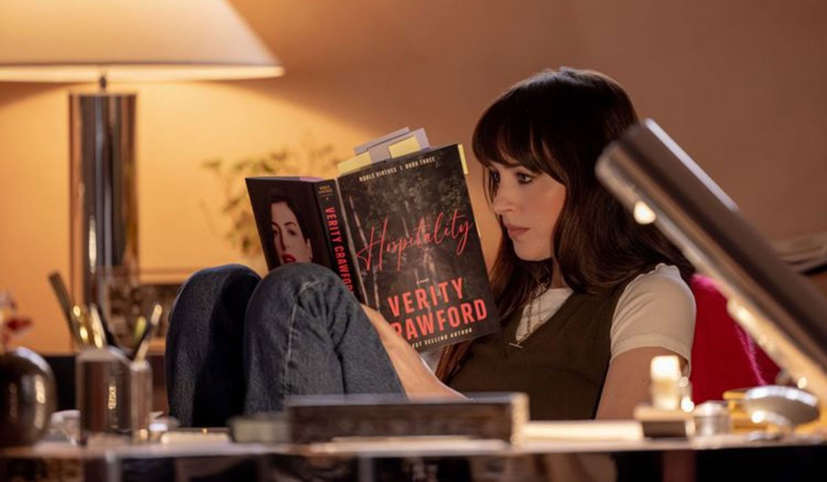 Dakota Johnson stars as Lowen Ashleigh in director Michael Showalter's VERITY, from Amazon MGM Studios. Pic: Alisha Wetherill/Amazon