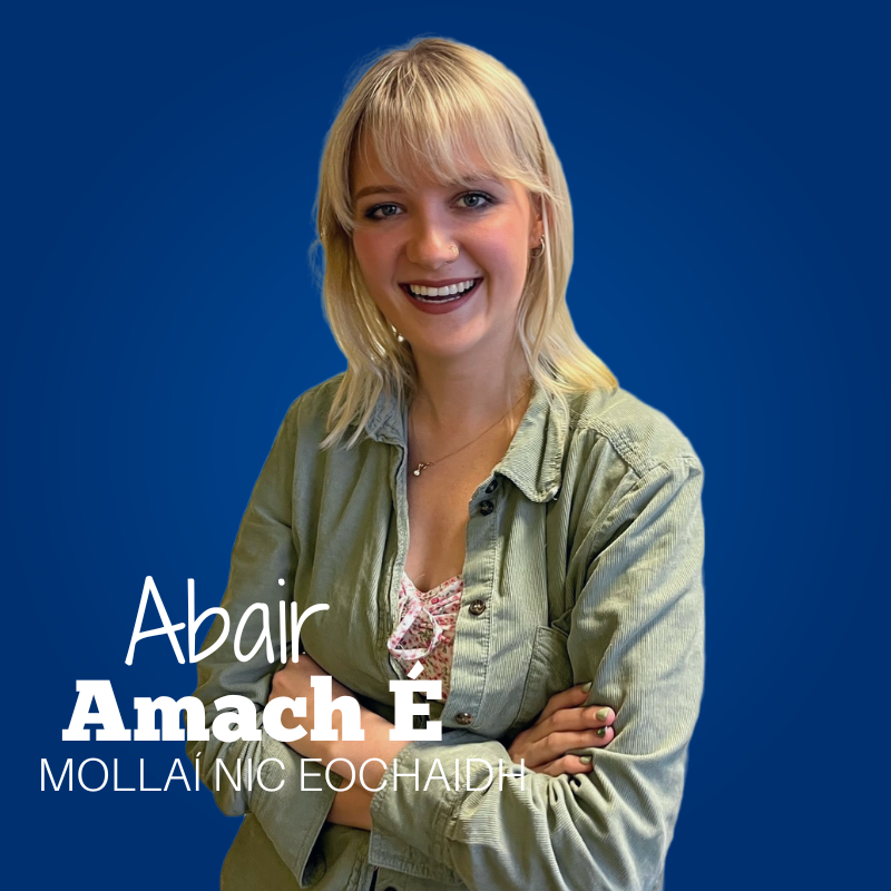 Abair Amach É is presented by Mollaí Nic Eochaidh