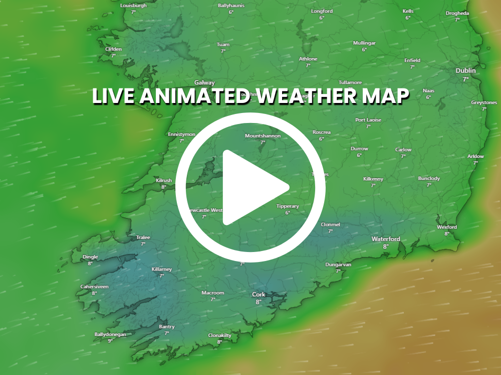 Live animated Weather Map Storm Eowyn