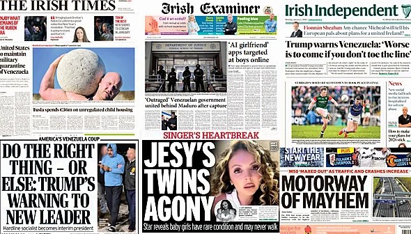 Monday Front Pages