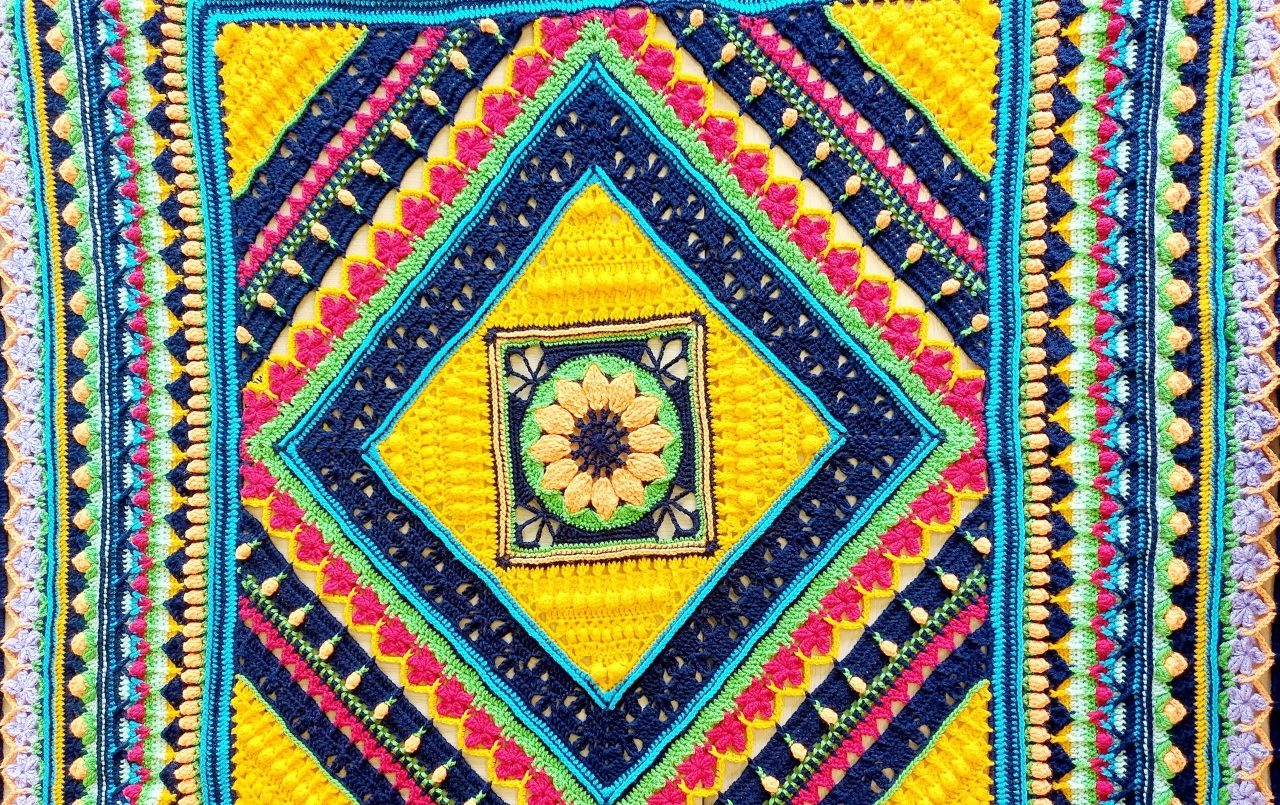 Knitted Togther Pride blanket