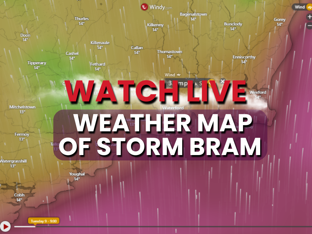 Storm Bram Waterford live updates Dec 2025