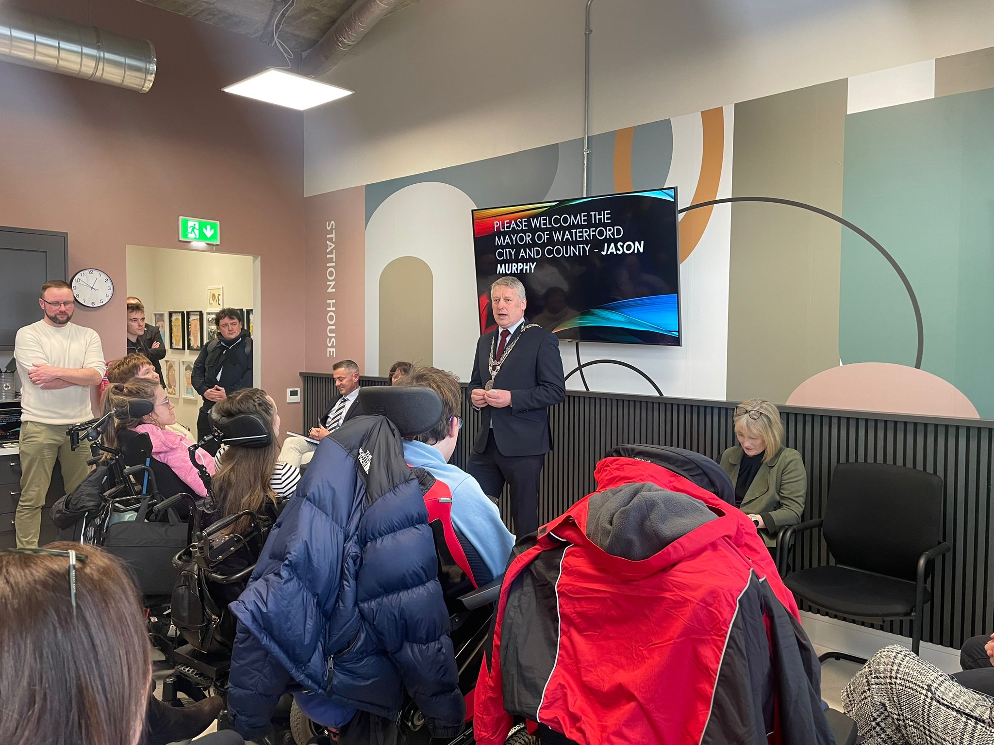 Mayor of Waterford City and County, Jason Murphy, at the new Station House Community Hub, Railway Square, Waterford.