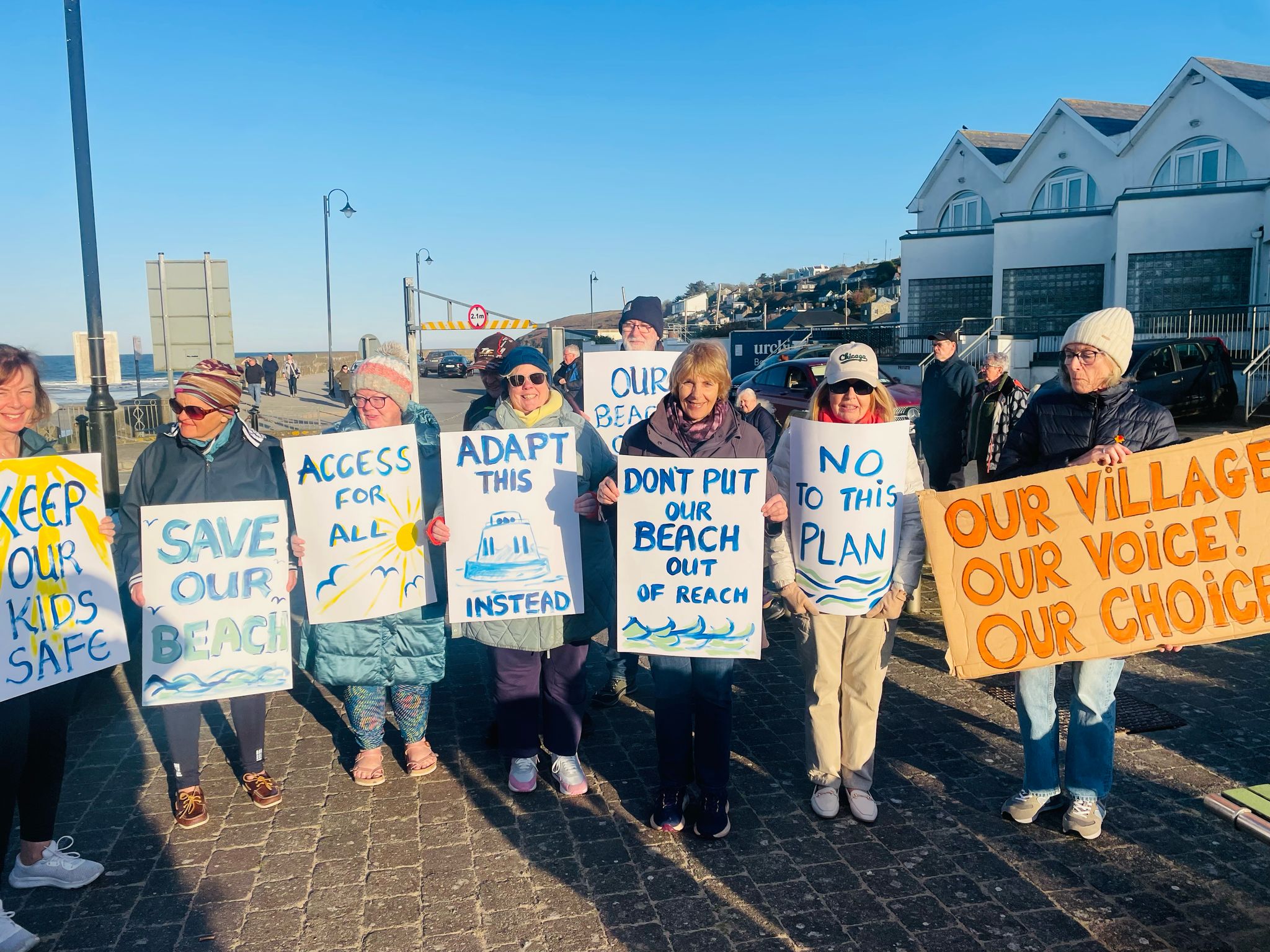 A protest held in Ardmore on Monday evening attended by locals