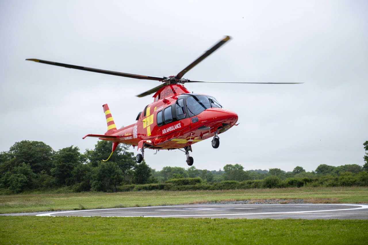 air ambulance at base